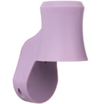Side profile of a lilac-colored Mainstays fragrance plug showing its curved hook and cap