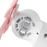 Close-up macro of the warmer’s socket area and attachment point behind the pink bow decoration