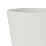 Close-up of the planter rim and interior edge highlighting smooth finish and vanilla color