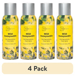 Four Mainstays Wild Honeysuckle odor neutralizing room spray cans with yellow floral labels