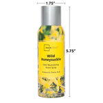 Mainstays Wild Honeysuckle spray can with dimensions callouts showing height and width