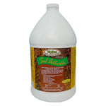 White one-gallon Medina jug with a brown and green Soil Activator product label on a white background