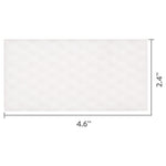 White rectangular cleaning eraser shown with printed dimensions 4.6" by 2.4" on white background