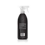 Rear view of Method Daily Granite Cleaner black spray bottle showing product text, icons and barcode