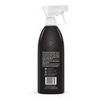 Rear view of a Method Daily Granite Cleaner spray bottle showing product text, barcode and ingredients on a white background.
