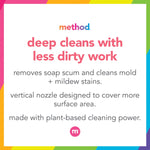 Square Method graphic reading “deep cleans with less dirty work” with product benefit bullet points