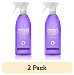 Two purple Method all-purpose cleaner spray bottles (French lavender) shown side-by-side with a '2 Pack' label below.