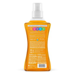 Back of Method ginger mango laundry detergent bottle showing product information, icons and barcode.