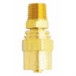 Milton brass reusable air-hose end fitting with 3/8" male threads on a white background