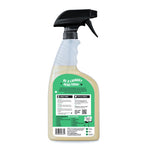 Rear view of Molly's Suds spray bottle showing directions, tips, barcode and green label panel on the back