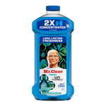 Front-facing Mr. Clean 2X concentrated blue bottle with Unstopables freshness label on white background
