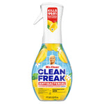 Front-facing product shot of Mr. Clean Clean Freak lemon antibacterial foaming bathroom cleaner bottle