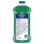 Rear view of a green Mr. Clean Fresh Pine bottle showing the multi-surface cleaner directions, ingredient and caution text