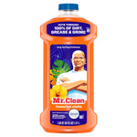 Tall front-view Mr. Clean Hawaiian Aloha orange bottle showing full product label, cap and visible size callout