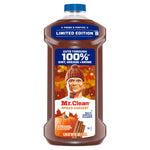 Studio front view of Mr. Clean Spiced Harvest limited edition multi-surface cleaner bottle on white background