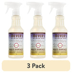 Three Mrs. Meyer's Clean Day multi-surface spray bottles arranged side-by-side with a '3 Pack' banner beneath.