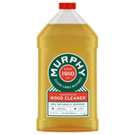 Front-facing Murphy concentrated wood cleaner bottle with green logo and red cap on white background