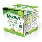 Natria Armyworm Pheromone Trap retail box showing product name, trap illustration and information panels on green-white packaging.