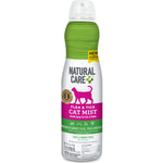 Natural Care Flea & Tick Cat Mist aerosol bottle with green top and pink label, product front view