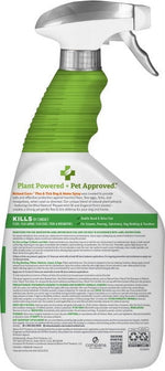 Rear view of Natural Care spray bottle showing the green ribbed neck and detailed product instructions text