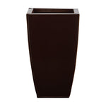 Nearly Natural bronze tapered square metal planter photographed against a white background, front view