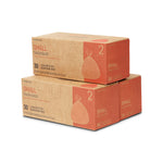 Two stacked Ninestars small trash bag kraft-style boxes with orange accent panels and bag icon on a white background
