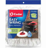 O-Cedar EasyWring replacement microfiber mop head refill in retail packaging showing mop, bucket and branding