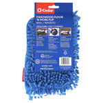 Rear view of packaged O-Cedar Hardwood Floor 'N More refill showing use & care instructions and blue chenille pad