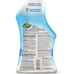 Back label close-up of an OdoBan disinfectant spray bottle showing usage directions and caution text
