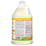 Rear view of an OdoBan disinfectant jug showing detailed directions, warnings and a barcode on the label
