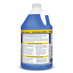 Rear view of a single blue OdoBan Pressure Wash Concentrate jug showing directions and application instructions on the label.