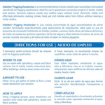 Close-up of the OdoBan Fogging Deodorizer product label showing bilingual directions for use, where to use, and how to apply.