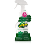 OdoBan eucalyptus deodorizer disinfectant spray bottle photographed on white background with green label