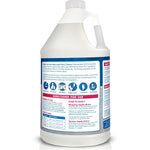 Rear label of an OdoBan No Rinse Neutral pH Floor Cleaner jug showing directions, icons and usage information