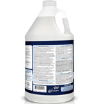 Rear view of a single OdoBan gallon showing small-print directions, storage/disposal panel and barcode on the label.