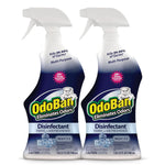 Two OdoBan Night Ice disinfectant spray bottles shown side by side on white background.