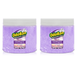 Two OdoBan OdoMagnet lavender gel crystal jars with white lids shown side-by-side on a white background