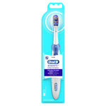 Oral-B 3D White battery toothbrush in retail blister pack with blue accent packaging