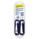 Clear blister pack back of Oral-B replacement brush heads showing barcode, text panel and two enclosed brush heads