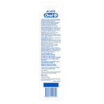 Back panel of an Oral‑B Kids Disney toothbrush blister pack with multilingual instructions, warnings and a barcode