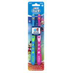 Oral‑B Kids Disney blister pack showing two soft‑bristle manual toothbrushes with Mickey and Minnie graphics