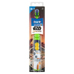 Oral-B kids toothbrush in blister pack featuring a different Mandalorian-themed handle design and visible head