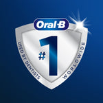 Oral‑B shield emblem graphic with a large #1 and text indicating used by dentists worldwide