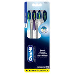 Front view of Oral‑B Pro‑Clean CrossAction four pack packaging with visible toothbrush handles and brand logo