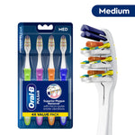 Packaged Oral‑B Pulsar Expert Clean medium toothbrushes in a 4‑count blister pack with colored handles
