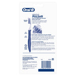 Back of Oral‑B Pulsar packaging showing product information, usage description and barcode