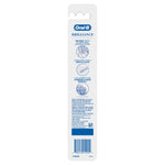 Back panel of Oral‑B Brilliance toothbrush packaging showing product claims and barcode.