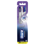 Front view of Oral-B Pro-Whitening retail blister pack showing two toothbrushes and packaging branding on white background