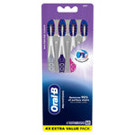 Tall Oral‑B Pro‑Whitening toothbrush pack showing four toothbrushes visible through windowed packaging