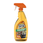 Front view of an Orange Glo wood furniture spray bottle with orange trigger and visible product label